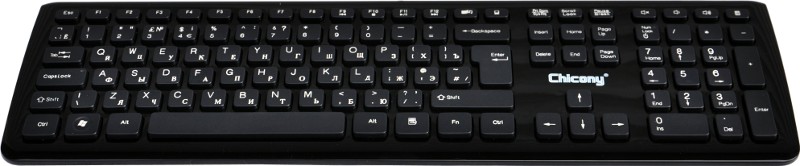 Англо-Русская мультимедийная клавиатура в Apple - Look дизайне и с USB подключением, чёрная