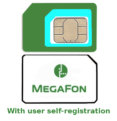 PrePaid Sim card mobile operator «MegaFon» Russia with user self-registration