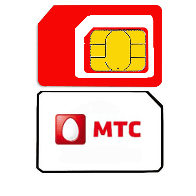 Sim card mobile operator «MTS» Russia with 30 RUB Top Up for all Russian